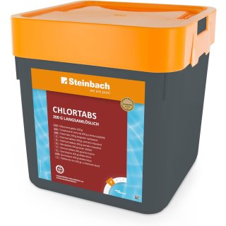 Steinbach 5 kg Chlortabs 200g langsam löslich Chlortabletten Chlor Tabs Pool